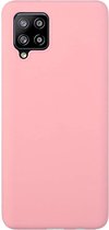 Solid hoesje Geschikt voor: Samsung Galaxy A42 5G Soft Touch Liquid Silicone Flexible TPU Rubber - licht roze