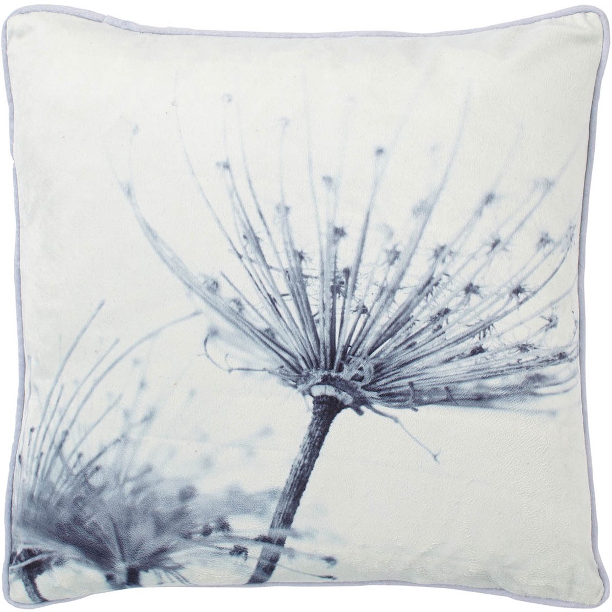 Dutch Decor VREESE - Kussenhoes velvet 45x45 cm - lila - wit - pasteltint - botanisch Paars