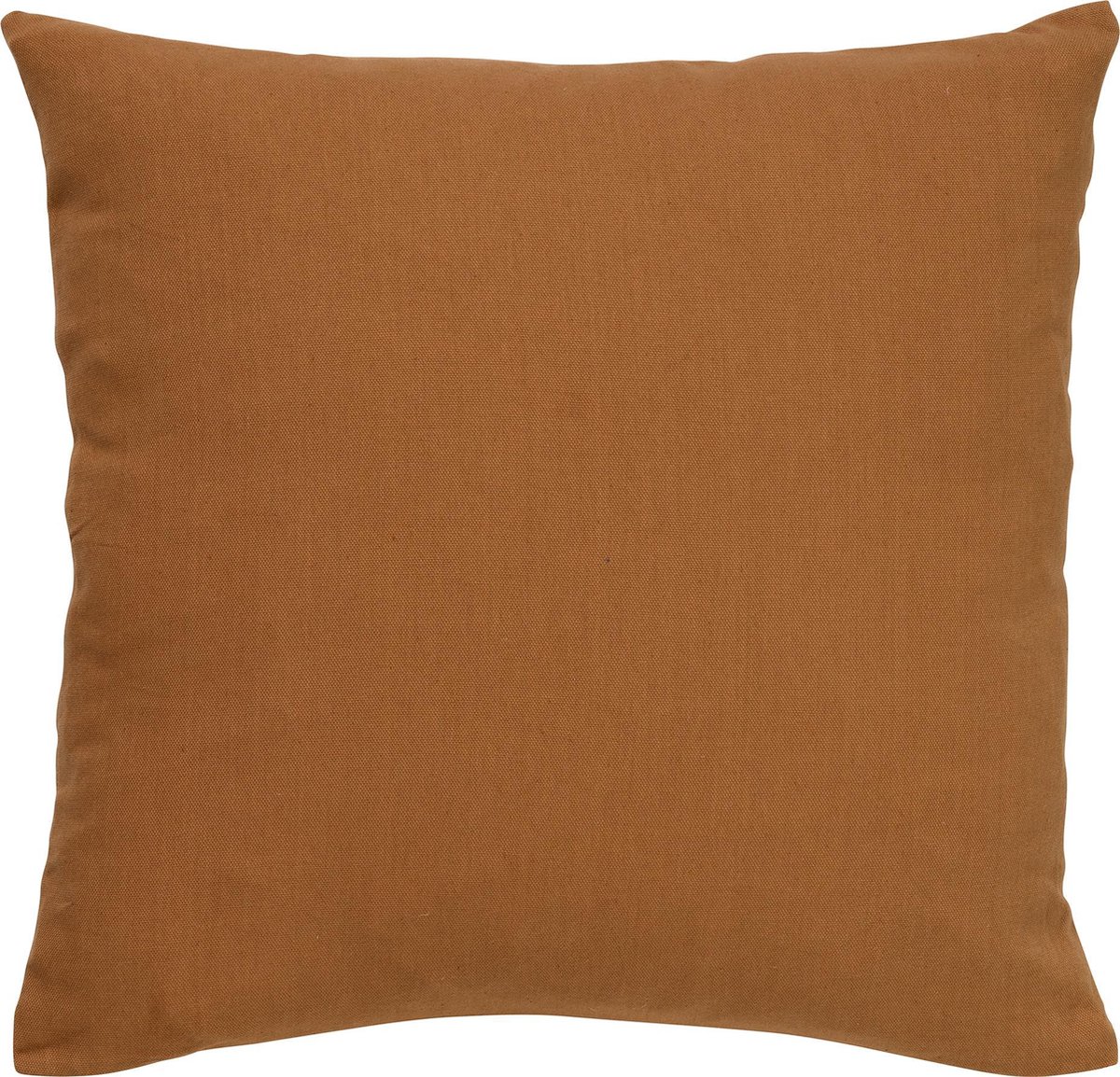 Dutch Decor JAMES - Kussenhoes 45x45 cm - duurzaam katoen - effen kleur - Tobacco Brown - bruin - met rits - zonder binnenkussen