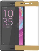 Tempered Glass Curved - Screenprotector - Glasplaatje voor Sony Xperia XA - Goud