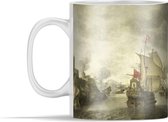 Mok - Slag van de verenigde Venetiaanse en Nederlandse vloten - Schilderij van Abraham Beerstraten - 350 ml - Beker