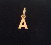 Robimex Collection Zilveren hanger gold letter  A