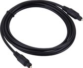 Digitale audio optische vezel Toslink-kabel, kabellengte: 2 m, buitendiameter: 4.0 mm (verguld)