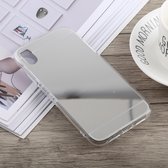 Acrylic + TPU Electroplating Mirror Case voor iPhone XR (zilver)