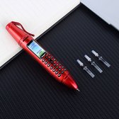 AK007 Mobiele telefoon, multifunctionele externe ruisonderdrukking Back-clip opnamepen met 0,96 inch kleurenscherm, Dual SIM Dual Standby, ondersteuning voor Bluetooth, GSM, LED-licht, handschrift (rood)
