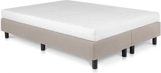 Sommier Bed4less 130 x 200 cm - Avec Matras - Double - Beige