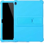 Voor Lenovo Tab M10 Tablet PC siliconen beschermhoes met onzichtbare beugel (hemelsblauw)
