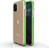 Voor iPhone 11 TPU tweekleurige valbestendige beschermhoes (frisgroen)