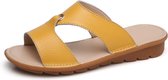 Platte casual mode wilde sandalen voor dames (kleur: geel maat: 40)
