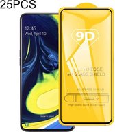 25 STUKS 9D Volledige lijm Volledig scherm Gehard glasfilm voor Galaxy A90 & A80