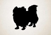 Silhouette hond - PekingnesePekinees - XS - 25x25cm - Zwart - wanddecoratie