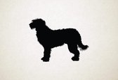 Silhouette hond - Bosnian Coarse-haired Hound 2 - Bosnische ruwharige hond 2 - M - 60x81cm - Zwart - wanddecoratie