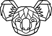 Cadeau en bois - Koala - Grand - Zwart - Animaux et formes géométriques - Bois - Découpé au laser - Décoration murale
