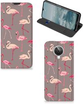 Stand Case Nokia G10 | G20 Hoesje met naam Flamingo