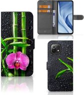 Wallet Book Case Xiaomi Mi 11 Lite | Xiaomi 11 Lite NE Hoesje Orchidee