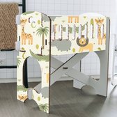 Babywieg van Honingraat Karton - Papercrib Safari - Duurzaam karton - CE gekeurd - Hobbykarton - KarTent