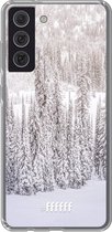 6F hoesje - geschikt voor Samsung Galaxy S21 FE -  Transparant TPU Case - Snowy #ffffff