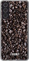 6F hoesje - geschikt voor Samsung Galaxy S21 FE -  Transparant TPU Case - Dark Roast #ffffff