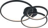 LED Plafondlamp WiZ - Smart LED - Plafondverlichting - Nitron Noraan - 36W - Aanpasbare Kleur - Rond - Mat Zwart - Aluminium