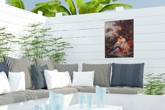 Tuin decoratie Jupiter en Callisto - Schilderij van Francois Boucher - 30x40 cm - Tuindoek - Buitenposter
