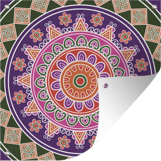 Tuindoek Mandala ouderwets design - 100x100 cm