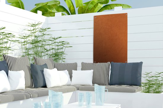 Tuindecoratie Papier met een koperen structuur - 40x60 cm - Tuinposter - Tuindoek - Buitenposter