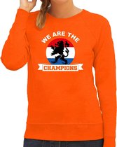Oranje fan sweater voor dames - we are the champions - Holland / Nederland supporter - EK/ WK trui / outfit S