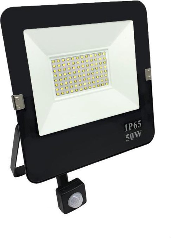 Projecteur LED Extérieur 50W Détecteur de Motion Twilight Extra Plat IP65  BLACK -... | bol.com
