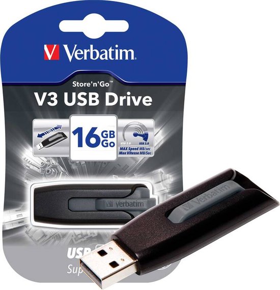 Clé USB Verbatim V3 128 GB USB 3.2 (1è gén.) (USB 3.0)