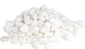 2x zakjes met witte kiezelsteentjes van 550 gram - Decoratie steentjes voor o.a aquarium of bloempot