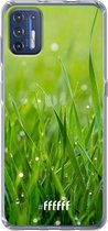 6F hoesje - geschikt voor Motorola Moto G9 Plus -  Transparant TPU Case - Morning Dew #ffffff