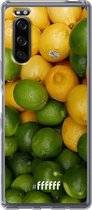 Sony Xperia 5 II Hoesje Transparant TPU Case - Lemon & Lime #ffffff