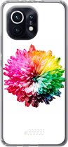 6F hoesje - geschikt voor Xiaomi Mi 11 -  Transparant TPU Case - Rainbow Pompon #ffffff