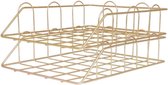 bureau organisator BRIEVENBAK - ZINAPS Pack 2 Document Brievenbak Organizer Metal Stackable Folder Documentlade Bureau Organizer voor Home & Office (Geel)