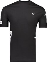 Fred Perry T-shirt Zwart Oversized - Maat XS - Heren - Lente/Zomer Collectie - Katoen