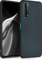 kwmobile telefoonhoesje geschikt voor Huawei P Smart (2021) - Hoesje voor smartphone - Back cover in metallic petrol