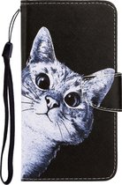 OnePlus 8 Hoesje - Mobigear - Design Serie - Kunstlederen Bookcase - Cat - Hoesje Geschikt Voor OnePlus 8