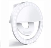 selfie ringlicht - ZINAPS ringverlichting clip selfie licht ringlicht 3500-7000K gsm tablet universeel traploos dimbaar oplaadbare