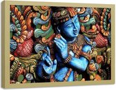 Foto in frame , Kleurrijke Boeddha , 120x80cm , Multikleur , Premium print