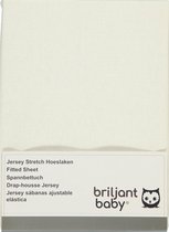 Briljant Baby - Jersey Hoeslaken - Off-White - 40 x 80/90 Wieg