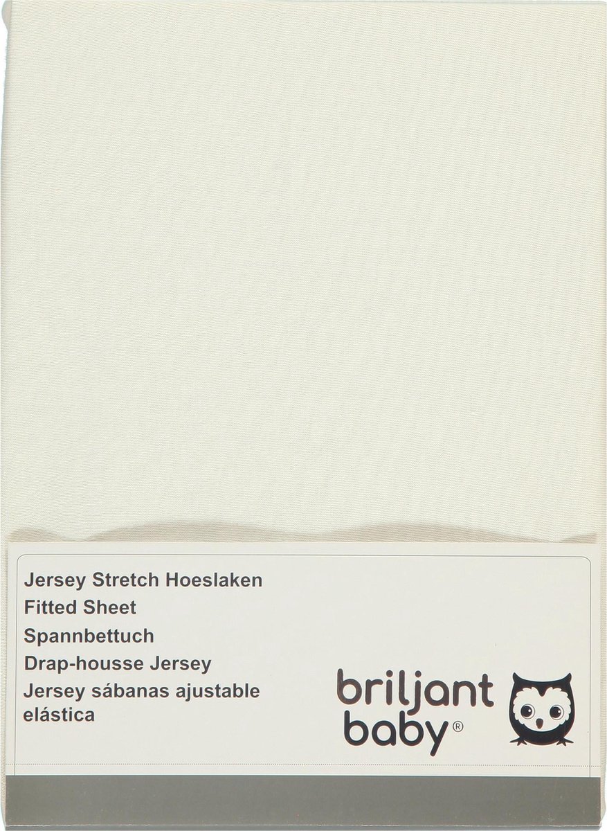 Briljant Baby - Jersey Hoeslaken - Off-White 40 x 80/90 - Wieg