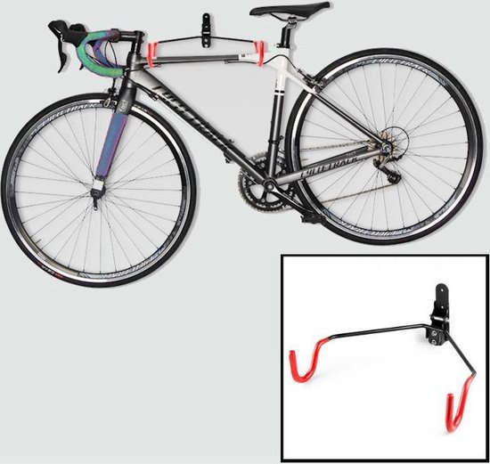 Crochet pour vélo mural avec suspension par roue avant