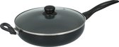 Bol.com Alpina Koekenpan - Ø28cm - met Glazen Deksel - Anti-Aanbaklaag - Alle Warmtebronnen - Aluminium/ Glas aanbieding