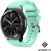 Strap-it Siliconen smartwatch bandje - geschikt voor Samsung Galaxy Watch 1 46mm / Galaxy Watch 3 45mm / Gear S3 Classic & Frontier - aqua