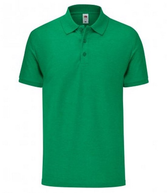 Fruit Of The Loom Heren Tailored Poly / Cotton Piqu poloshirt (Heather Groen)