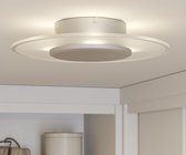 ROTHFELS - LED plafondlamp - 4 lichts - aluminium, staal, glas - H: 7 cm - aluminium, mat geborsteld, helder, gesatineerd - Inclusief lichtbronnen