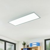Arcchio - LED paneel- met dimmer - 1licht - kunststof, aluminium - H: 5.2 cm - wit, zilver - Inclusief lichtbron