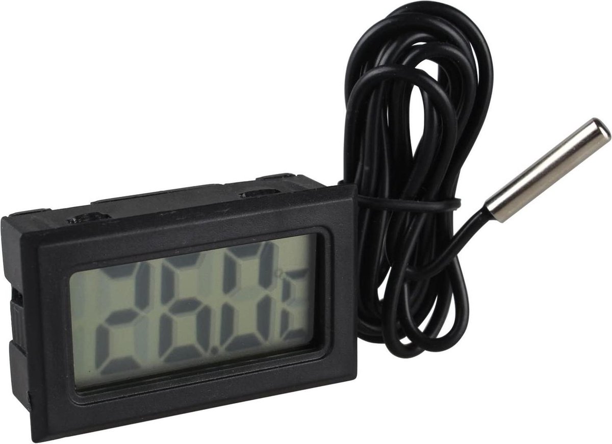 Thermomètre extérieur - ZINAPS Thermomètre numérique LCD compact de 2 m avec  sonde de