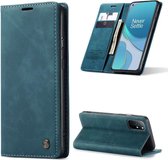 CASEME OnePlus 8T Retro Wallet Case - Blauw