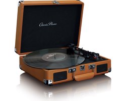 Classic Phono TT-10 - Platenspeler met 2 ingebouwde speakers - Bruin